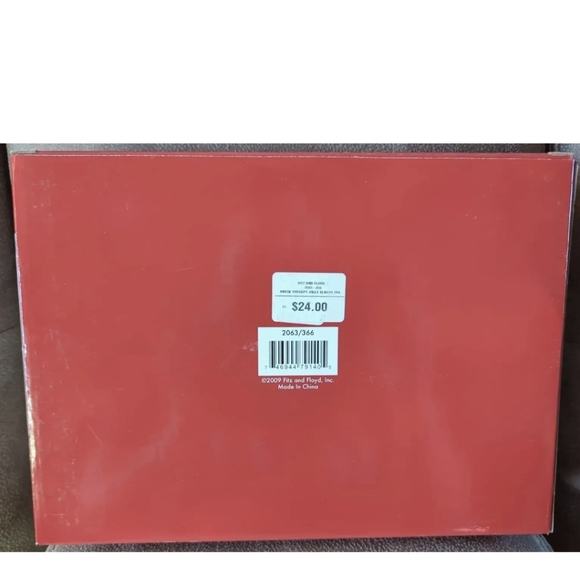 2009 Fitz & Floyd Snack Plate Santa "JOLLY" New in Box-Adorable Christmas Decor! - Picture 2 of 9